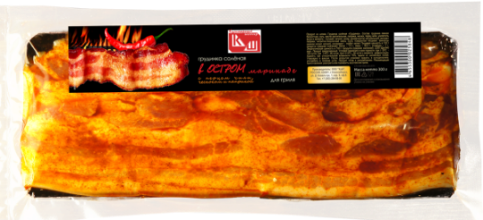 Грудинка солёная в остром маринаде